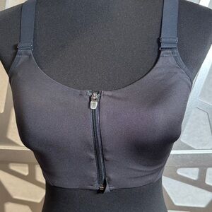 All in Motion black Zipper Sports Bra